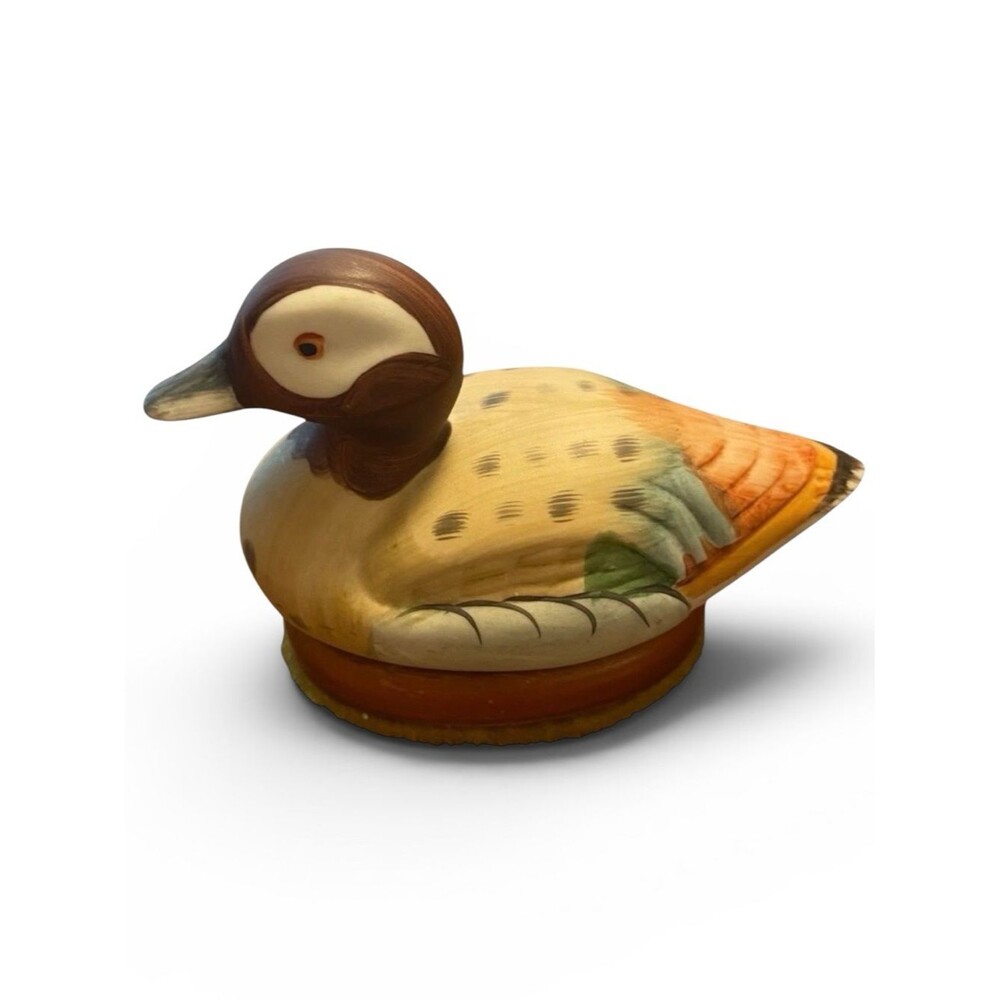 Vintage Ceramic Mallard Duck Lint Brush
